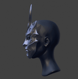Astral Horned Wizard Mask 3d model