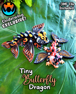 Tiny Butterfly Dragon 3d model