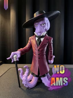 Dapper Octopus STL | Fantasy Figure 3D Print | No AMS 3d model