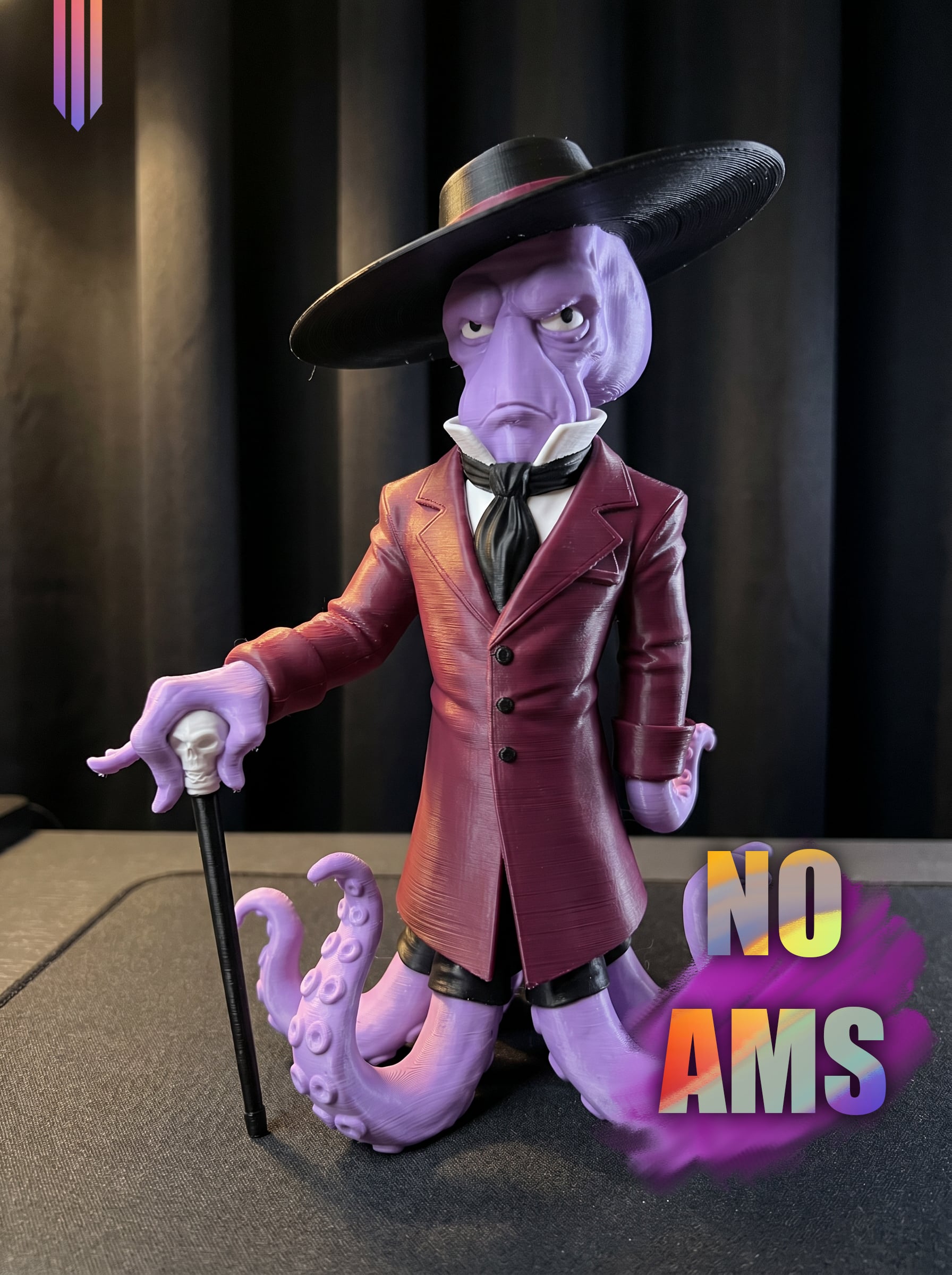 Dapper Octopus STL | Fantasy Figure 3D Print | No AMS 3d model