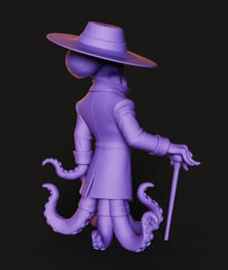 Dapper Octopus STL | Fantasy Figure 3D Print | No AMS 3d model