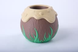 Coconut Pot - Tropical Summer Decorative Planter 3d model