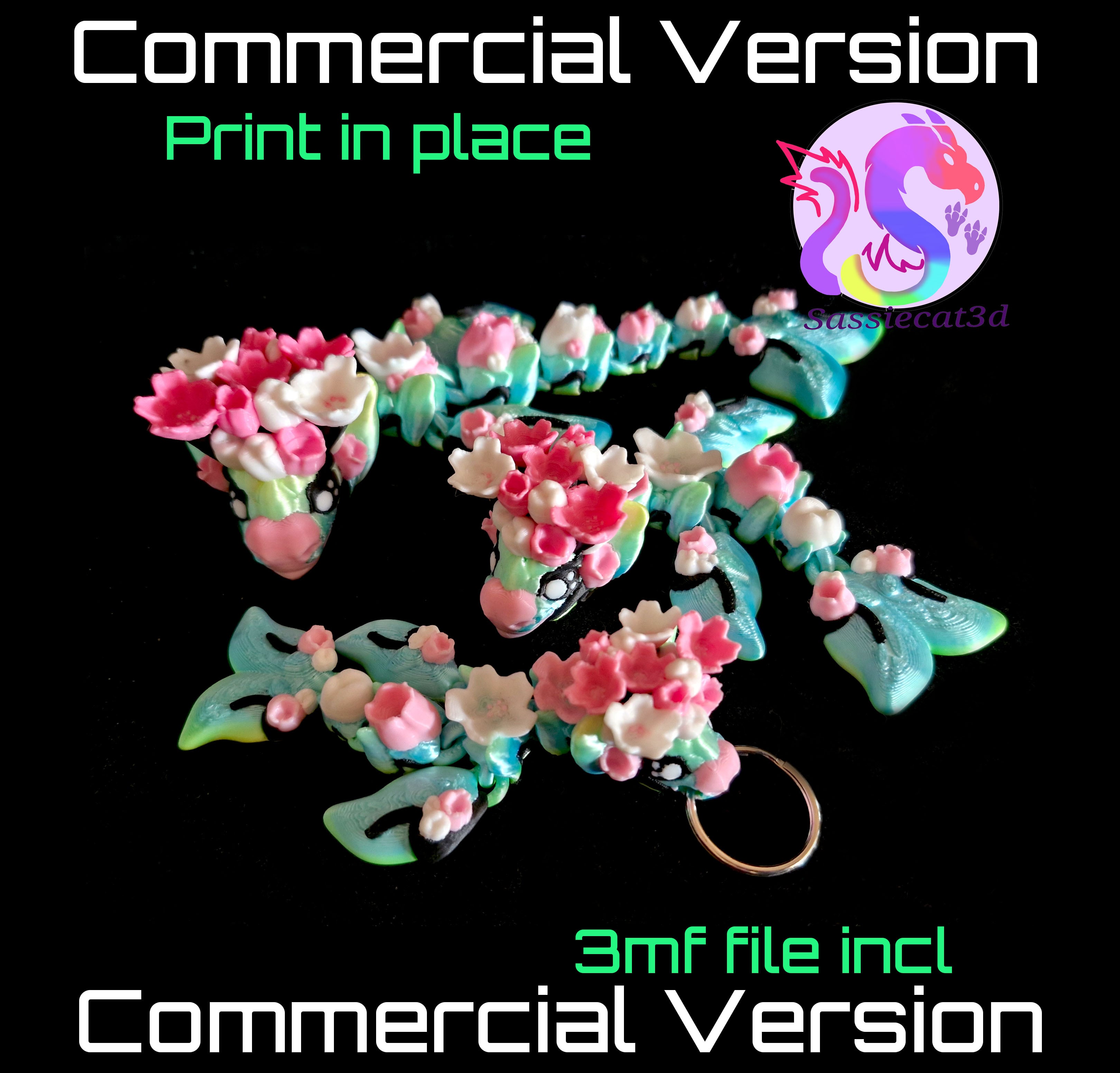 Bloomira Baby and Mini Spring Dragon (Commercial Use) 3d model