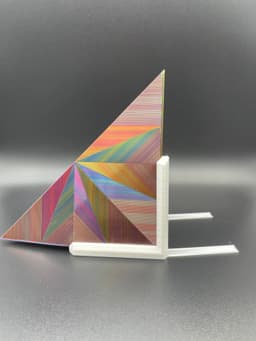 Octagram Spiral Triangle Fold Holographic Bookend 3d model