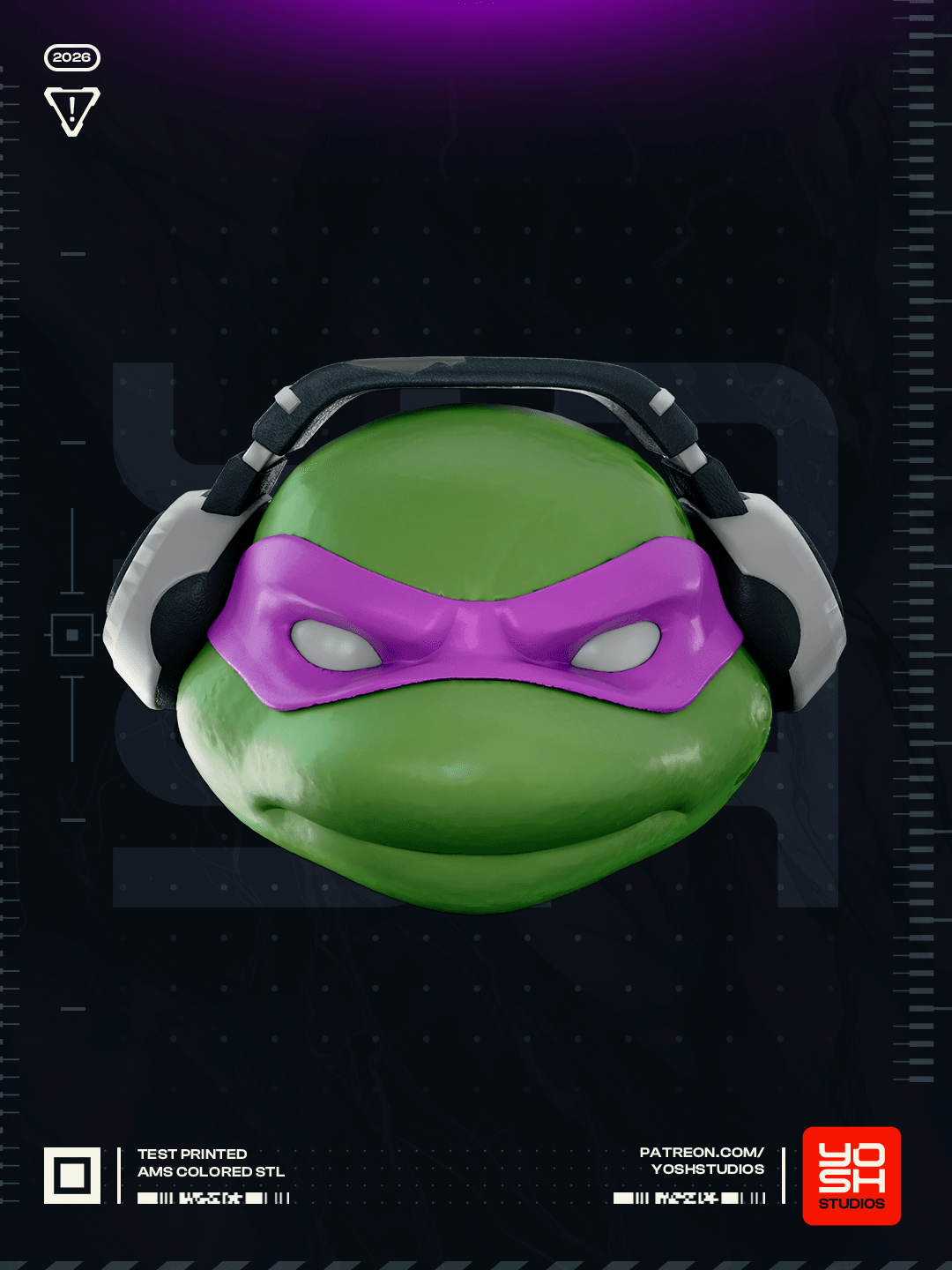 Fort Purple Turtle Helmet 3D Printer STL file 3d model