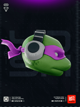 Fort Purple Turtle Helmet 3D Printer STL file 3d model