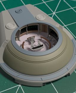 1/350 TFF Refit Bridge Interior/Exterior Set 3d model