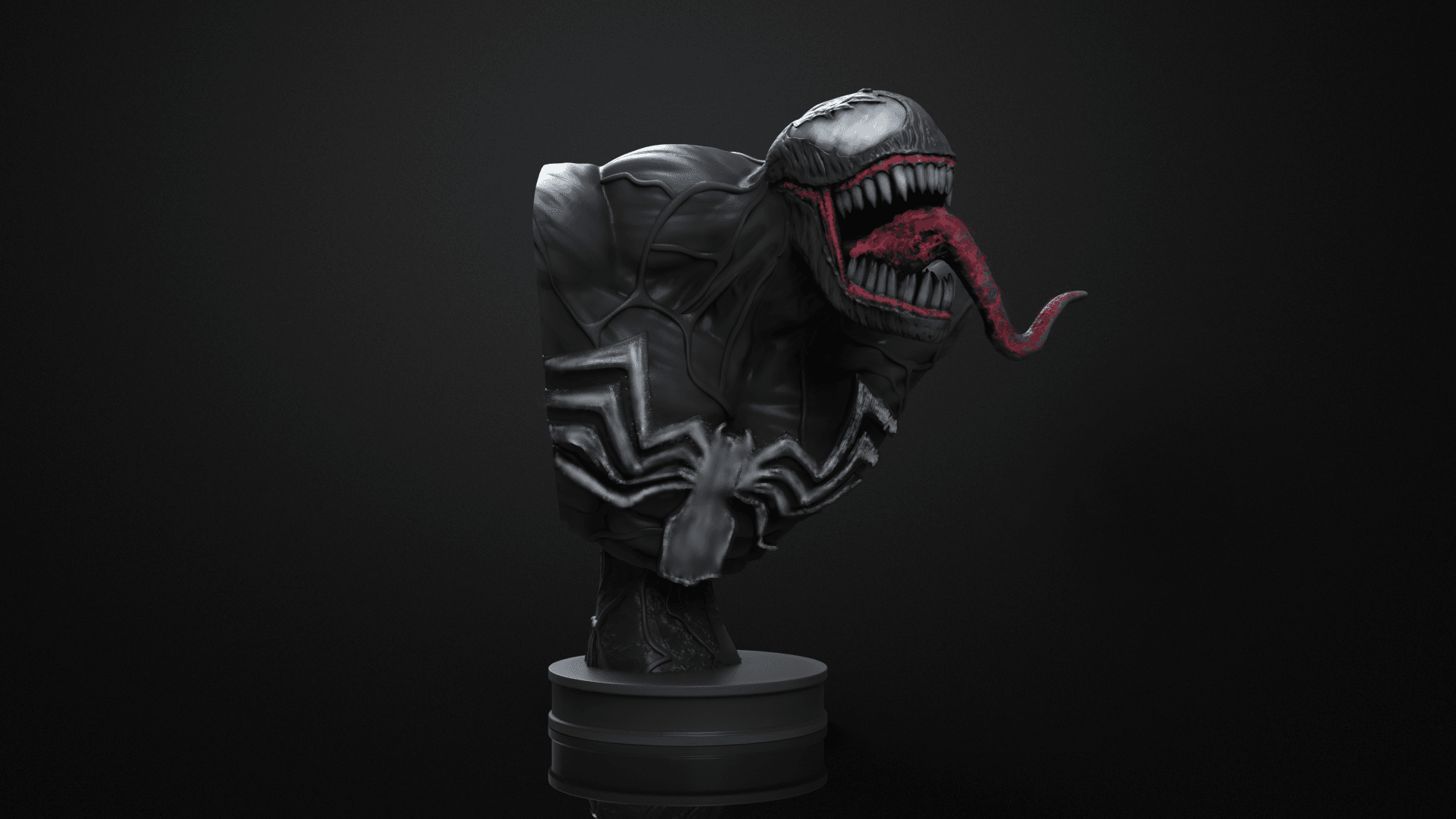 Venom Bust (Pre-Supported) 3d model