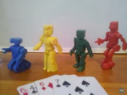 Robot Poker Modular Playing Card Robots 3d model
