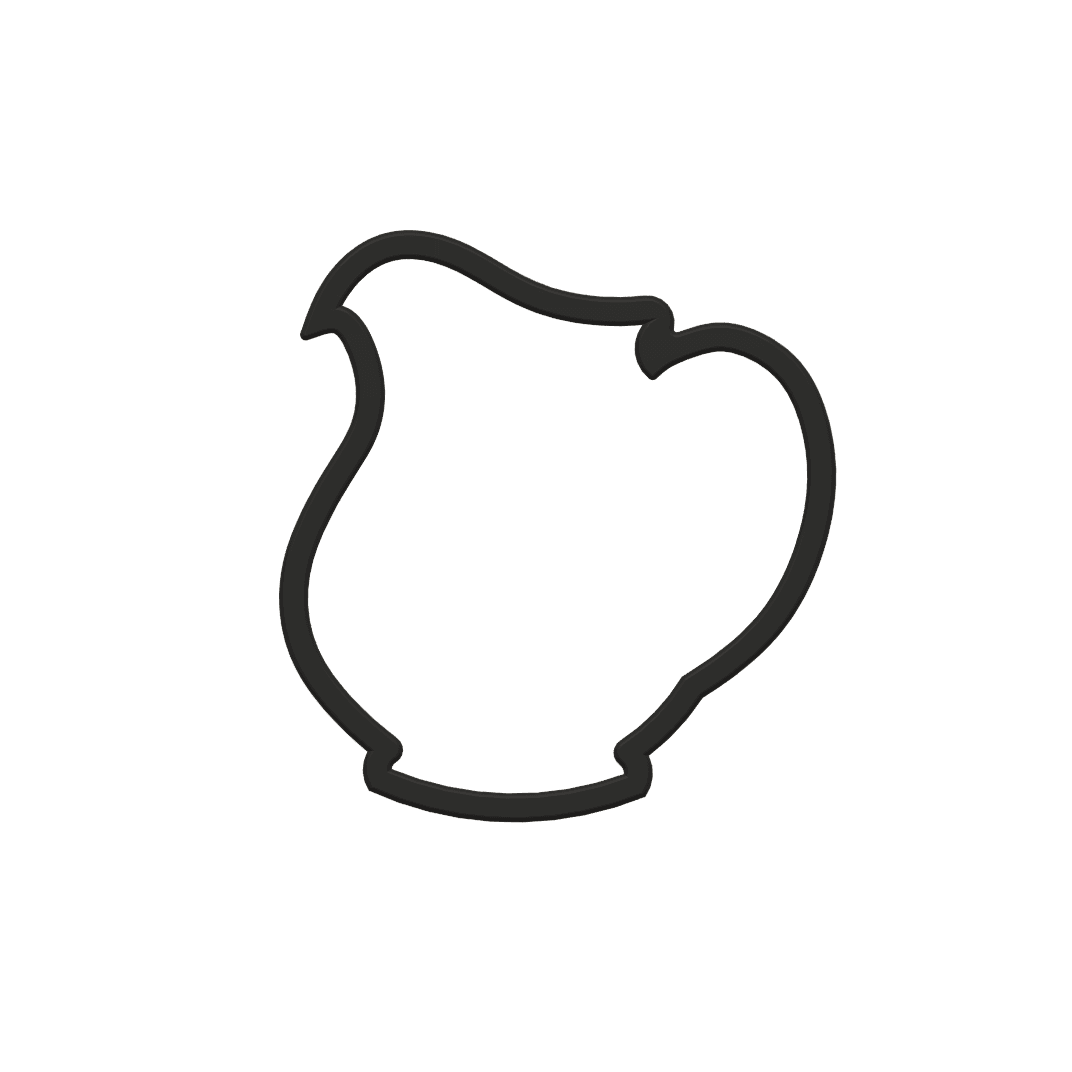 Pitcher Cookie Cutter STL File - 4 inches 3d model