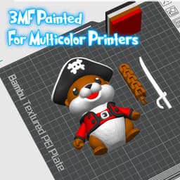 Fluffy Pirate Otter 3d model