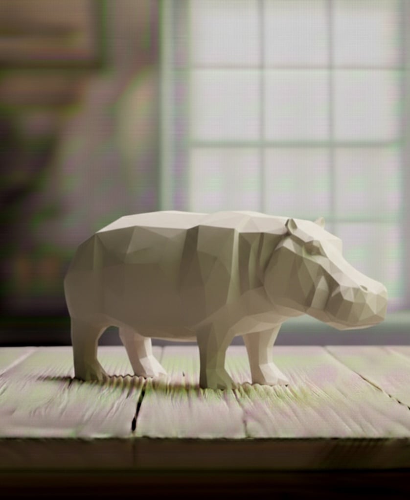 HIPPO LOWPOLY 3d model
