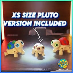 Planet Turtle Flexi Pack - Clicker & Spinner Shell Fidget Toys, Keychain Turtles STL/3MF 3d model