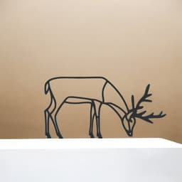 Deer Line Art - Desktop Line Art 3d model