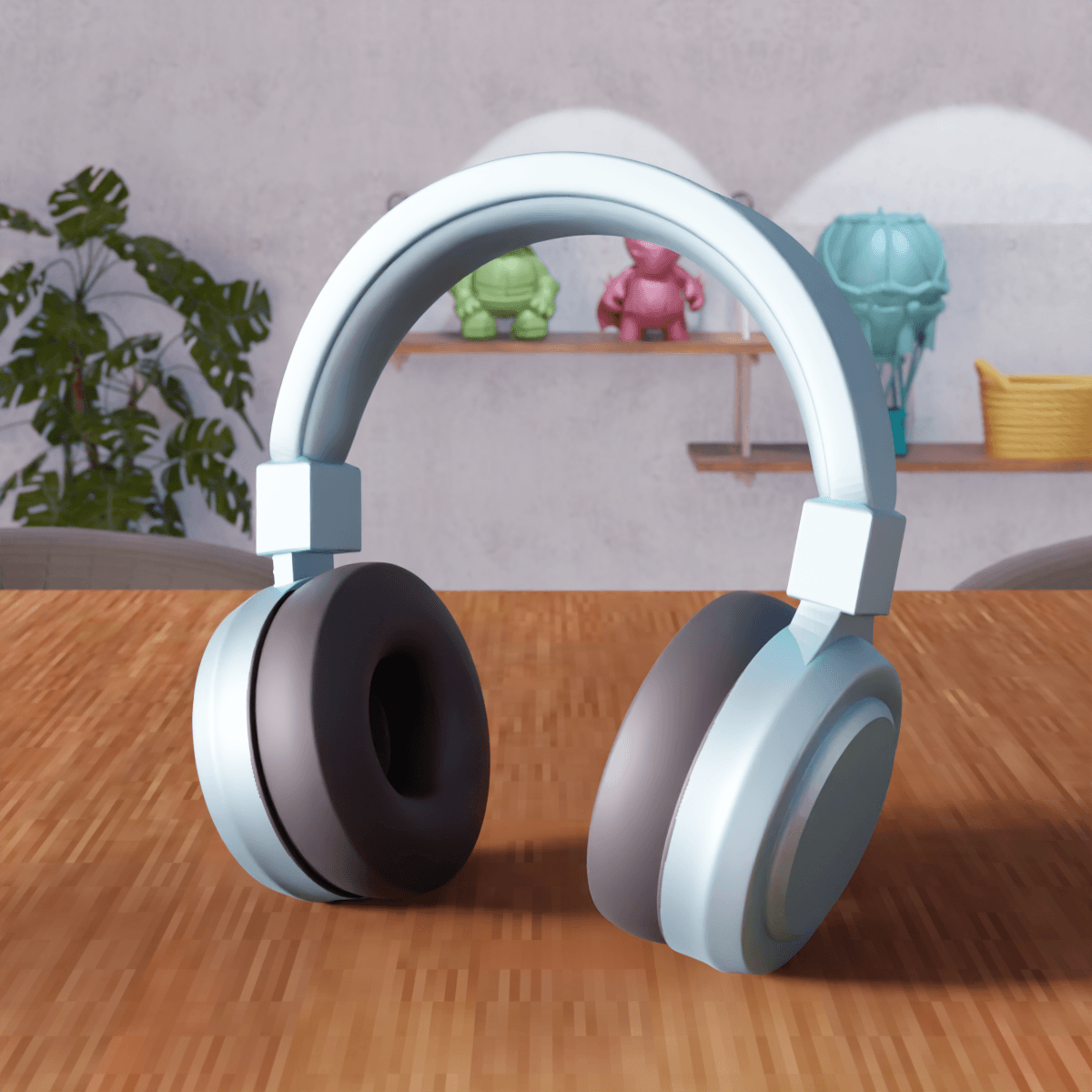 Modern Headphones Figure 3d model