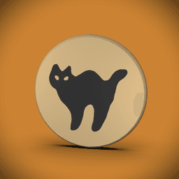 Iconic Cookie Coaster -Cat 3d model