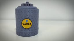 Mini Coin Vault with hidden lock and key 3d model