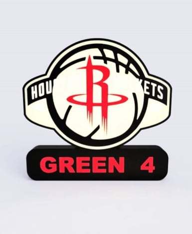 Houston Rockets Sign - LED Strip Compatible 3d model