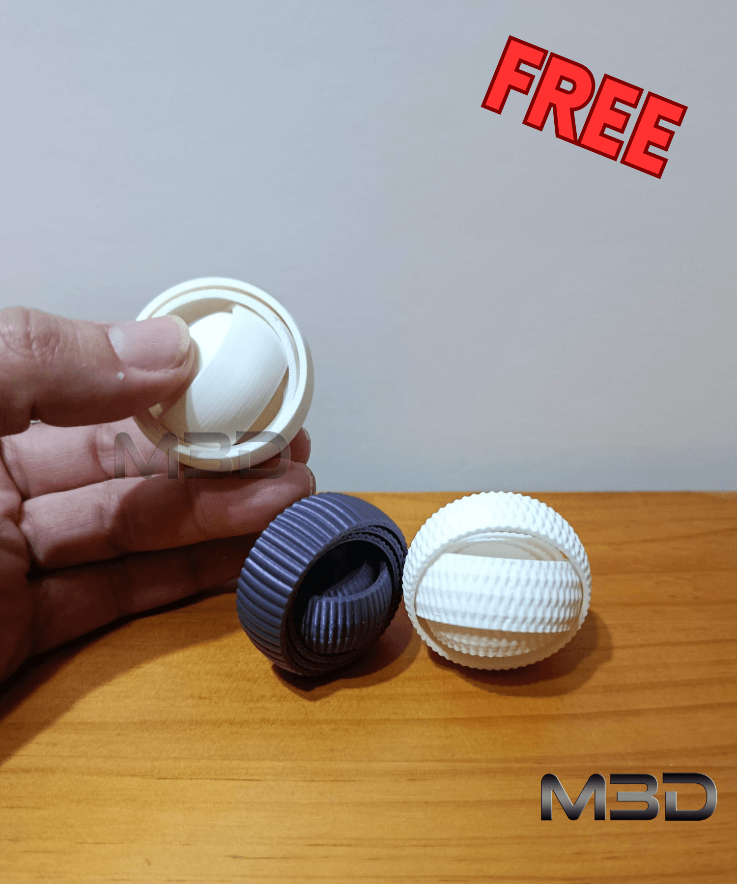 Basic fidget Ring set of 3 / no supports / 3mf included 3d model