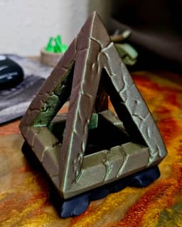 Obelisk Desk Tray - Weathered Pyramid Display 3d model