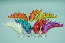 Baby Sea Serpent Keychain 3d model