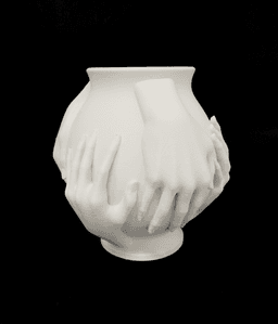 Embrace Vase – Artistic 3D Printable Hand Design 3d model
