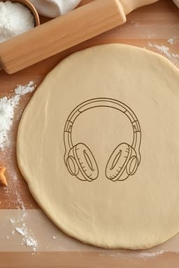 Headphone Cookie Cutter, Biscuit Cutter 3d model