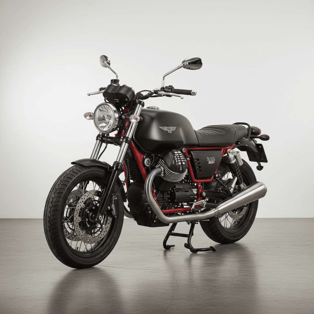 Moto Guzzi V7Stone Retro Motorcycle 3d model