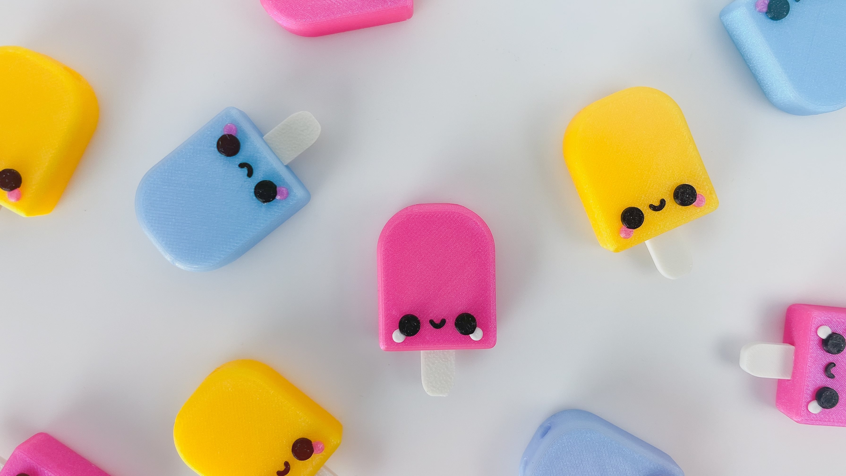 Popsicle Keychain, Magnet, and Box 3d model