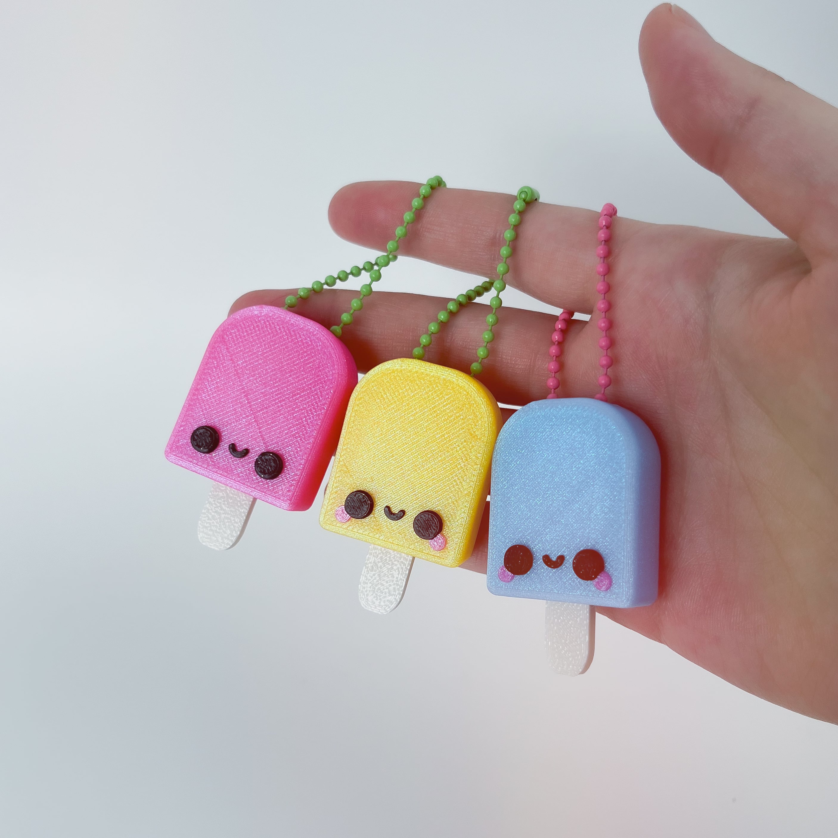 Popsicle Keychain, Magnet, and Box 3d model