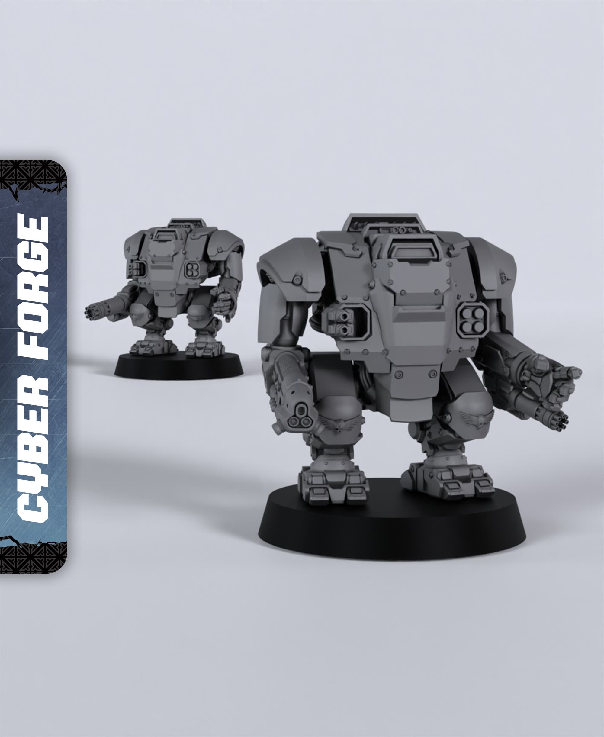 RDT Vengeance Dreadnought - With Free Cyberpunk - Sci-Fi Gift Ideas for RPG and Wargam 3d model