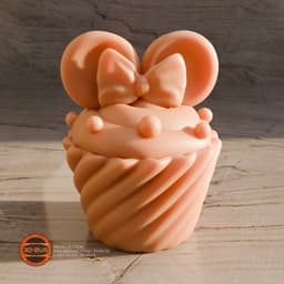 Cupcake in Minnie Mouse style 3d model