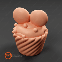 Cupcake in Minnie Mouse style 3d model