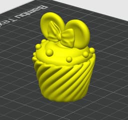 Cupcake in Minnie Mouse style 3d model