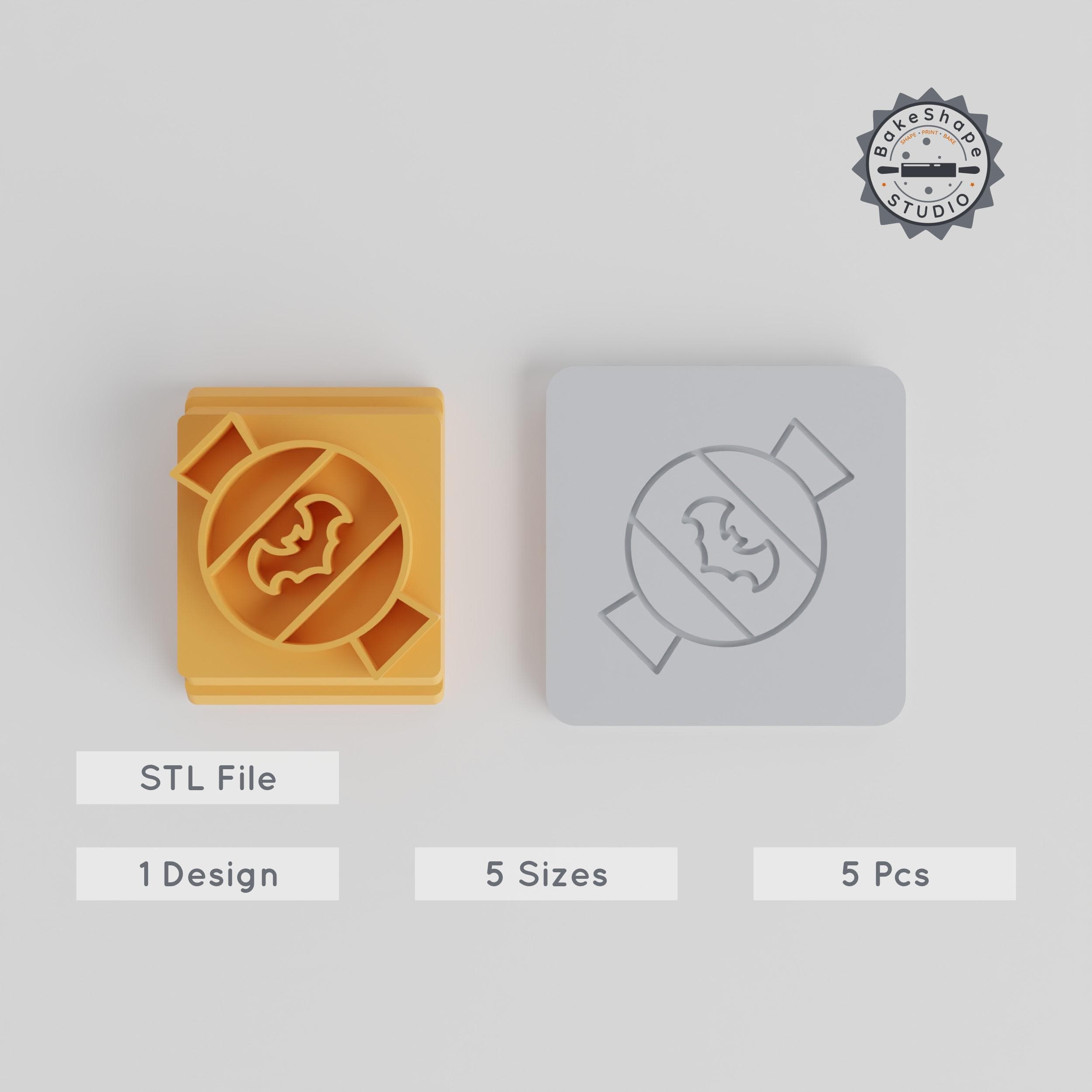 Candy Stamp Tile Set, 5 Motif Sizes, Perfect for Clay, Cookies & Fondant, Halloween Celebration, Party & Spooky Theme PRODUCT_3986 3d model