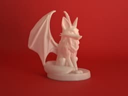 Bat Fox - Fantasy sculpture - Support free 3d model