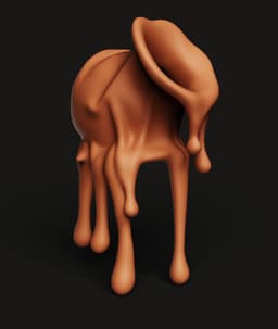 Melting Shelf Pot | Dripping Liquid Vase 3d model