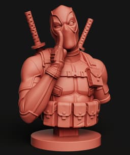 Deadpool "Shhh" Bust | High Detail Marvel Figure 3d model