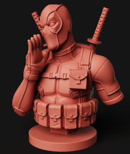 Deadpool "Shhh" Bust | High Detail Marvel Figure 3d model