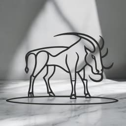 Minatour Line Art - Desktop Line Art 3d model