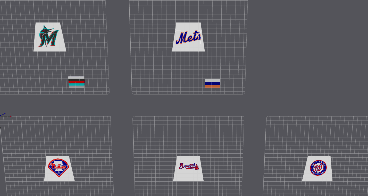 MLB NL East Torso Inserts 3d model