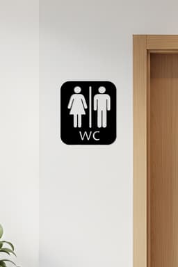 WC, Toilet Sign, Restroom 3d model