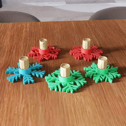 25 Pcs Snowflake Tea Light Holder Bundle 3d model