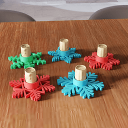25 Pcs Snowflake Tea Light Holder Bundle 3d model