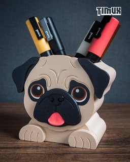 PUG PEN HOLDER 3d model