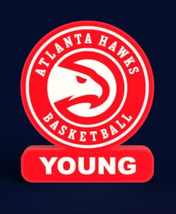 Atlanta Hawks Sign - LED Strip Compatible 3d model