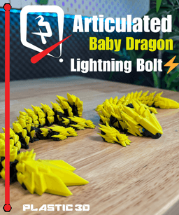 Articulated Lightning Baby Dragon 3d model