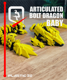 Articulated Lightning Baby Dragon 3d model