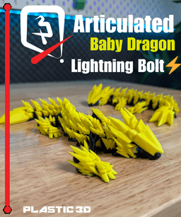 Articulated Lightning Baby Dragon 3d model