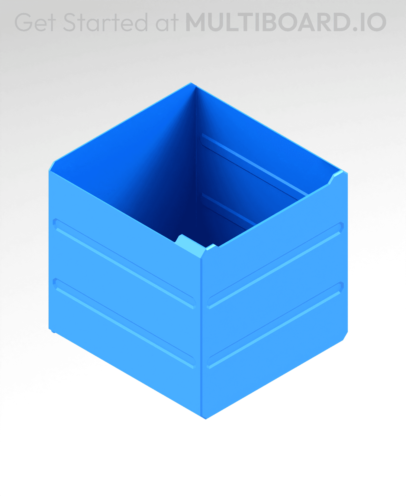 3x3x3 LU - Labelled - MultiBin Simple Drawer 3d model
